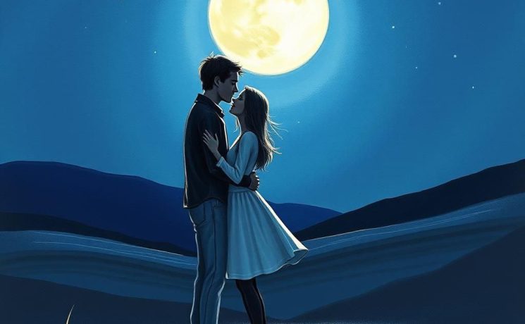 ماه در شب تولد من و عشقم